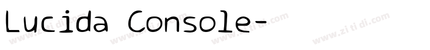 Lucida Console字体转换